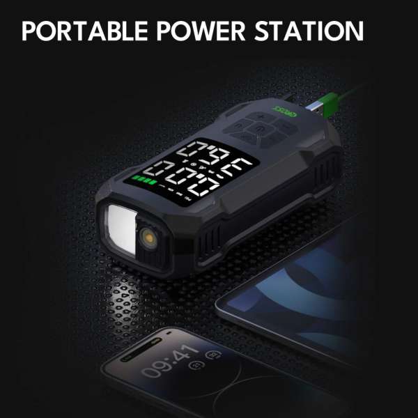 CAROSS Q15 Air Compressor + Powerbank Black