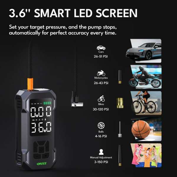 CAROSS Q15 Air Compressor + Powerbank Black