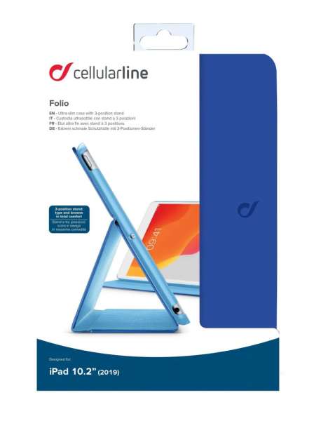 Cellularline Case with stand FOLIO for Apple iPad 10.2" (2019), blue