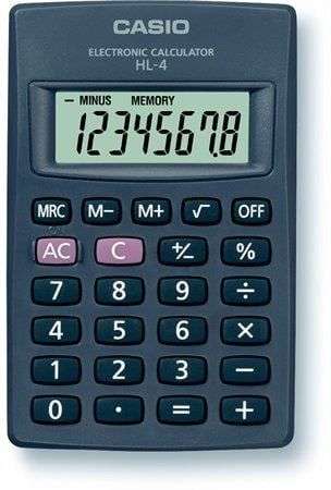 Casio HL-4 Zsebszámológép Black