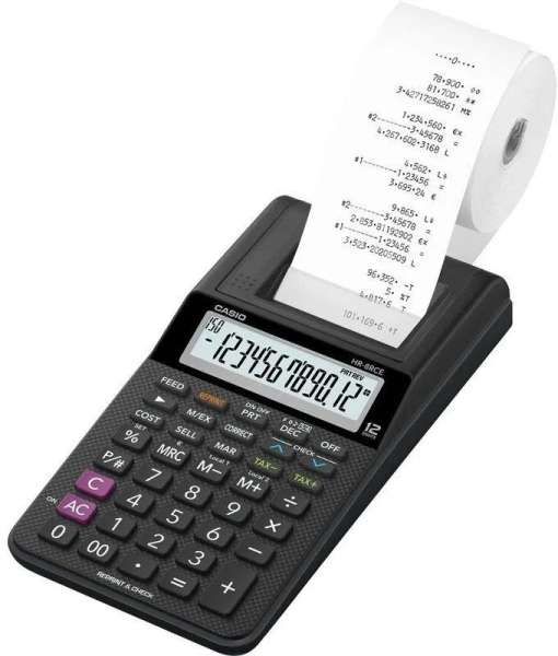 Casio HR-8RCE Asztali szalagos számológép Black