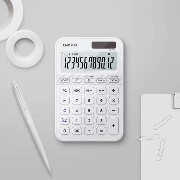 Casio MS-20YC-WE Asztali számológép White
