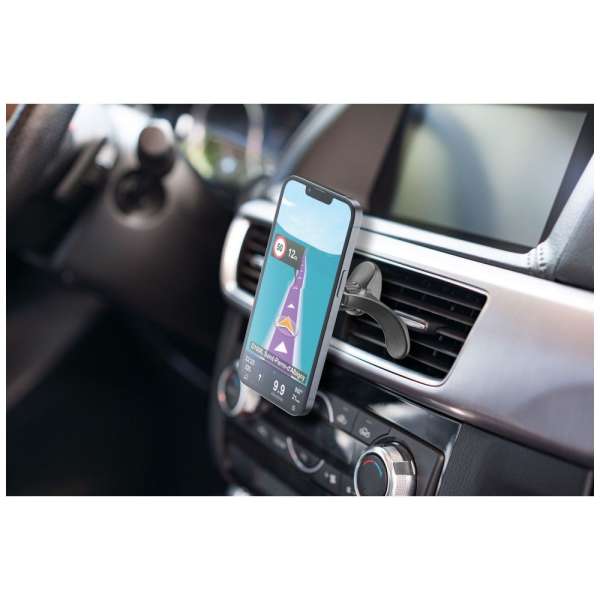 Cellularline Touch Mag Air Vents magnetic holder with attachment to the ventilation grid and MagSafe support, black