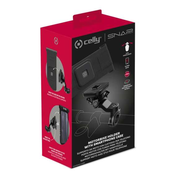 CELLY SNAPMAGFLEX Smartphone Holder for Bike with Case Black