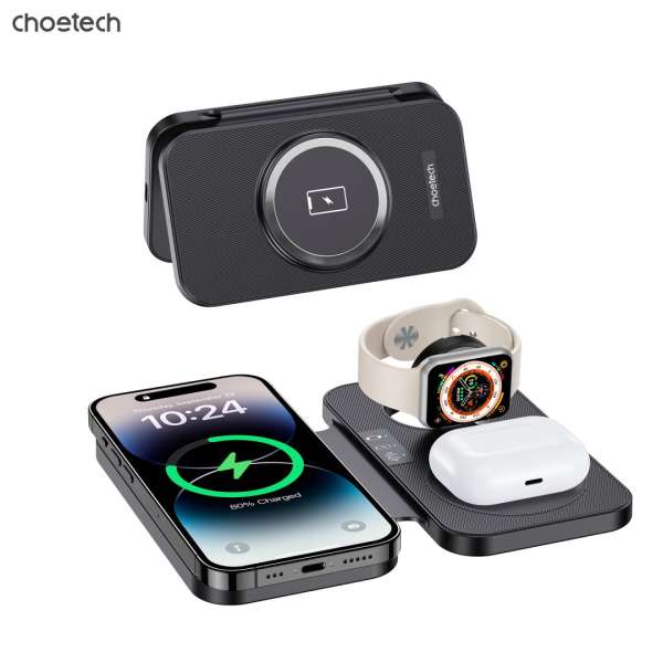Choetech T616-F 3in1 Wireless Charger Black