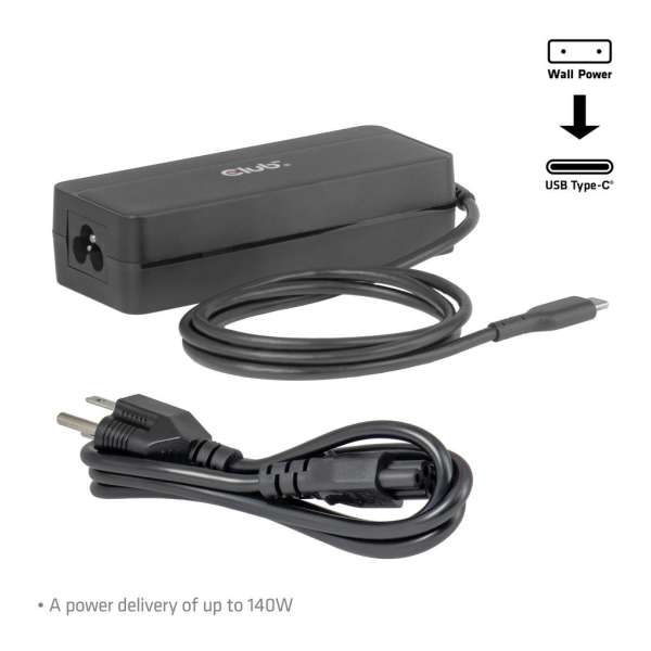 Club3D CAC-1932 28V / 5A 140W Type-C univerzális hálózati notebook töltő