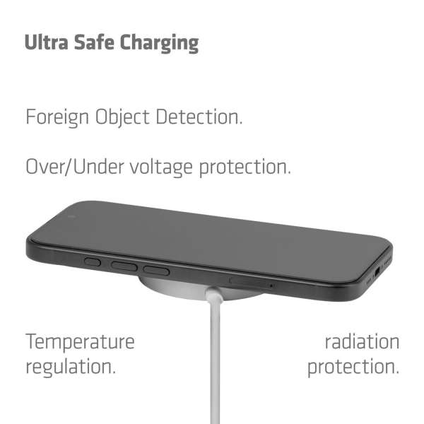 Club3D CAC-3026 Qi2 25W Wireless Charger White Qi Certified MagSafe Compatible Magnetic Pad White