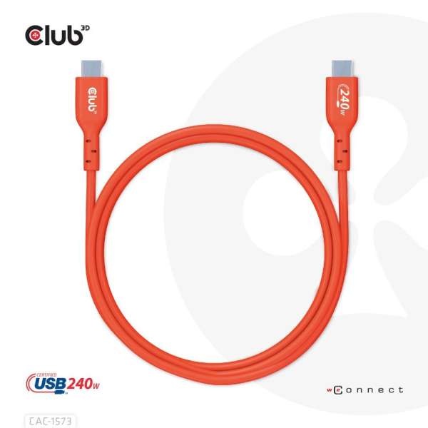Club3D USB2 Type-C cable 2m Red