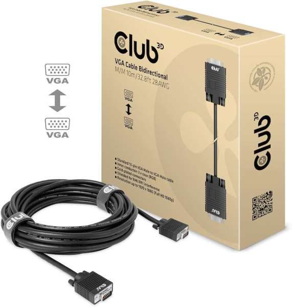 Club3D VGA to VGA Cable 10m Black