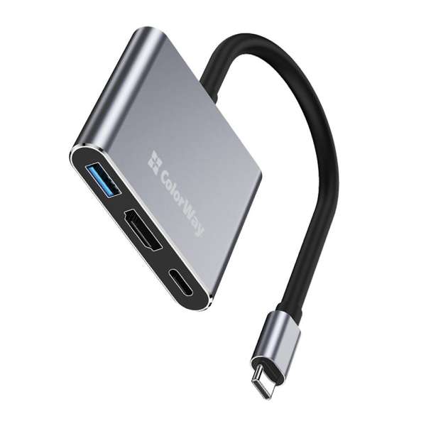 ColorWay CW-HUB08 USB-C 3-in-1 Docking Station