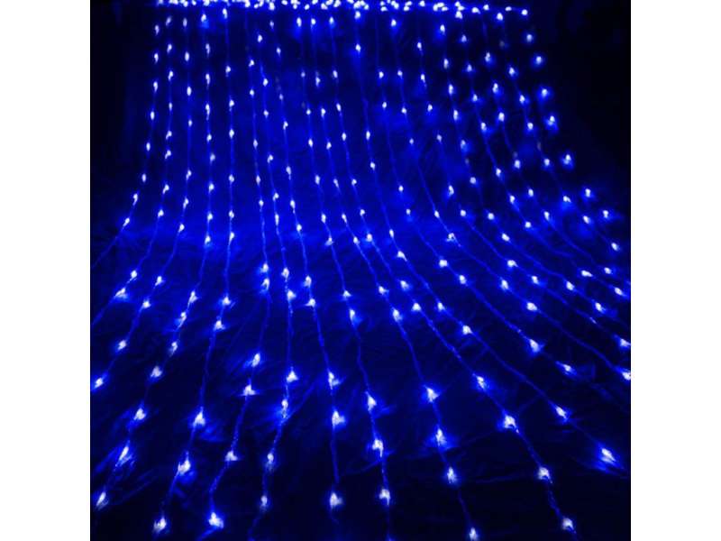 ColorWay LED garland curtain 3x3m 300LED blue color