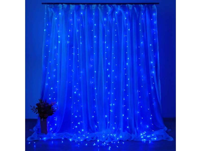 ColorWay LED garland curtain 3x3m 300LED blue color