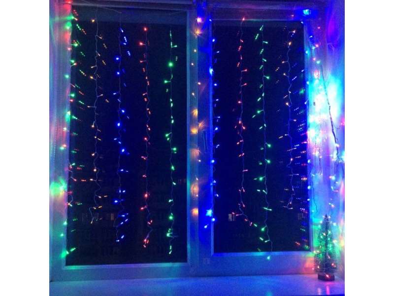 ColorWay LED garland curtain 3x3m 300LED multicolor