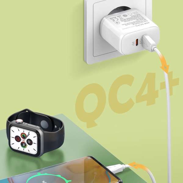 ColorWay USB töltő adapter Power Delivery Port PPS USB (Type-C PD + USB QC3.0) (45W) White