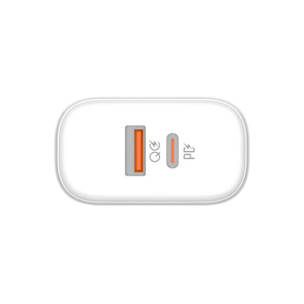 ColorWay USB töltő adapter Power Delivery Port PPS USB (Type-C PD + USB QC3.0) (45W) White