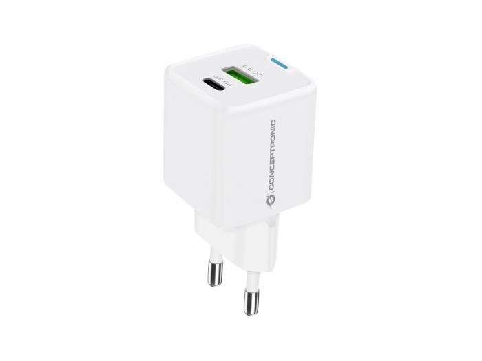 Conceptronic 2-Port 33W USB Charger White