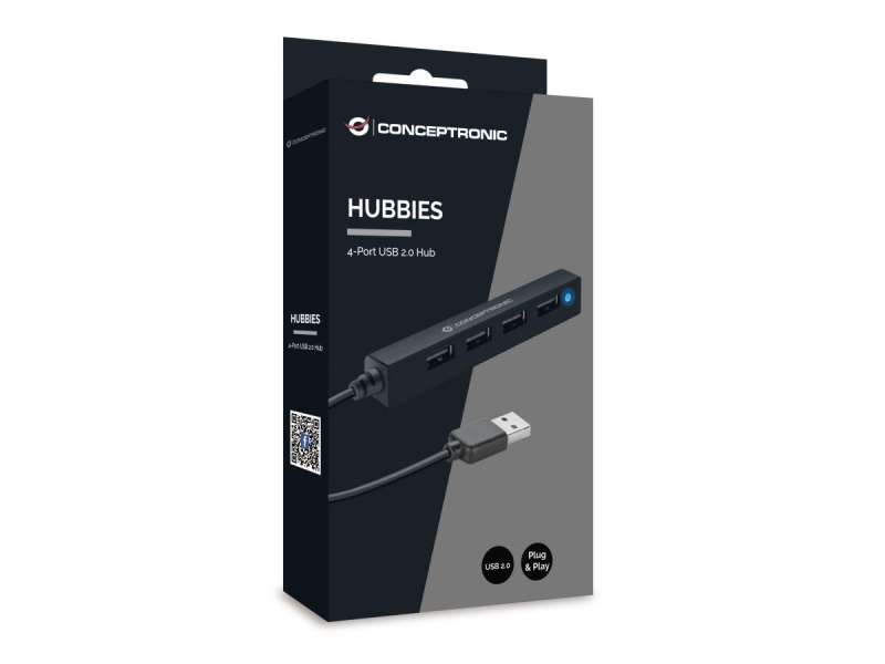 Conceptronic 4-Port USB 2.0 HUB Black