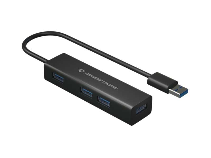 Conceptronic 4-Port USB 3.0 HUB Black