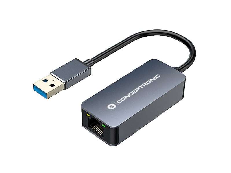 Conceptronic ABBY12G 2.5G Ethernet USB3.0 Adapter, Wake-on-LAN, Compatible with Nintendo Switch