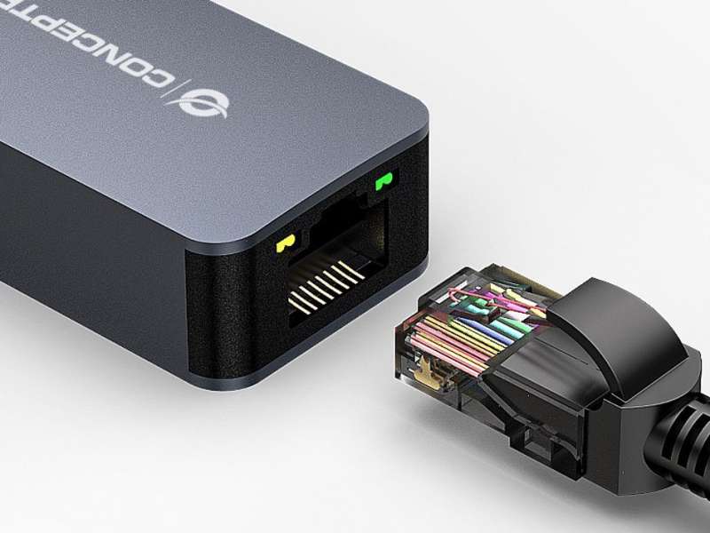 Conceptronic ABBY12G 2.5G Ethernet USB3.0 Adapter, Wake-on-LAN, Compatible with Nintendo Switch