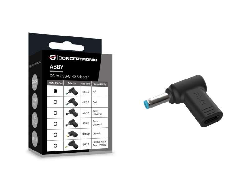Conceptronic ABBY15PC01 DC to USB-C PD Adapter 18-20V