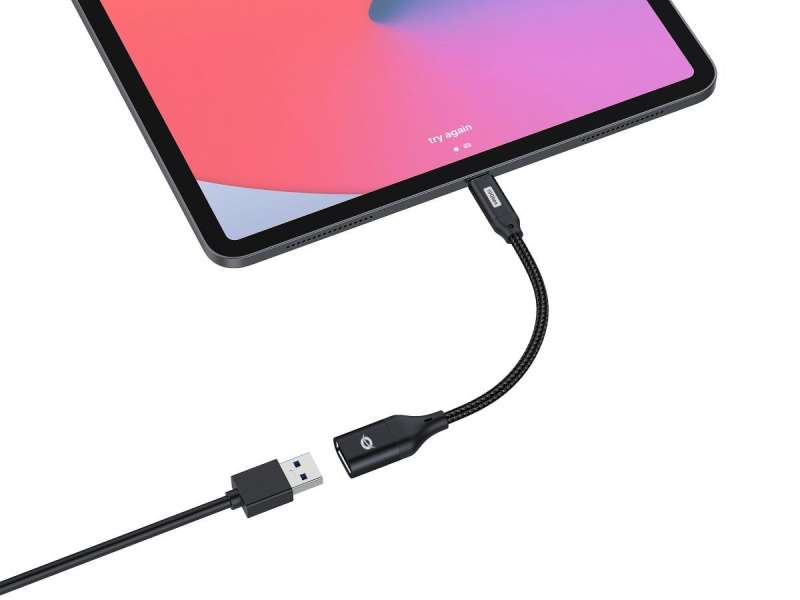 Conceptronic ABBY18B USB-C to USB-A OTG Adapter Black