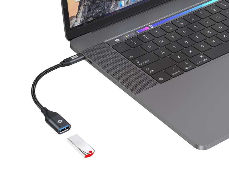 Conceptronic ABBY18B USB-C to USB-A OTG Adapter Black