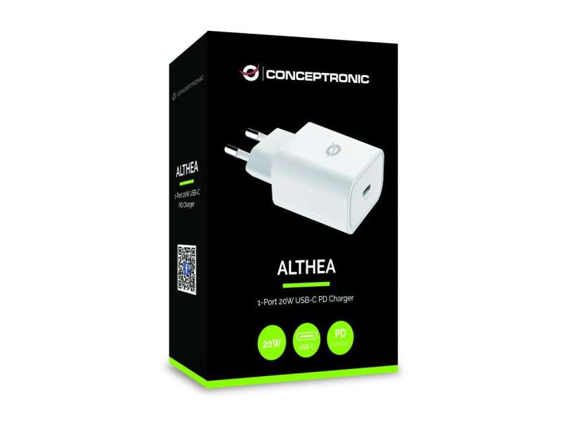 Conceptronic ALTHEA07W 1-Port 20W USB-C PD Charger Adapter White