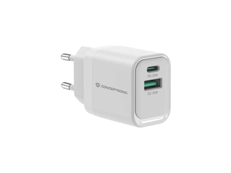 Conceptronic ALTHEA19W33 2-Port 33W GaN USB PD Charger White