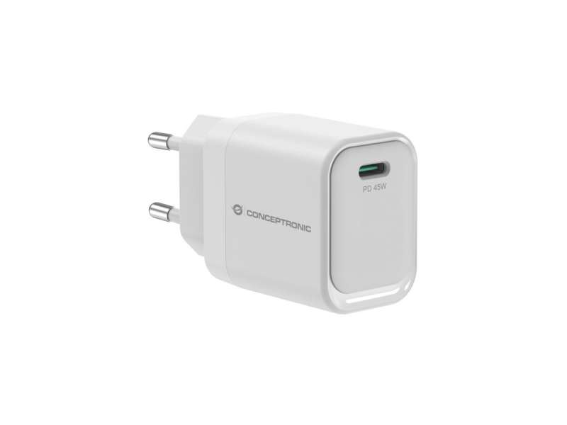 Conceptronic ALTHEA19W45 1-Port 45W GaN USB-C PD Charger White