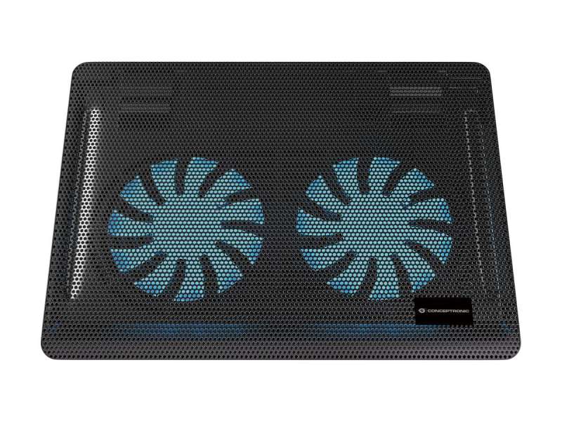 Conceptronic CNBCOOLPAD2F 2 ventilátoros laptop hűtőpad Black
