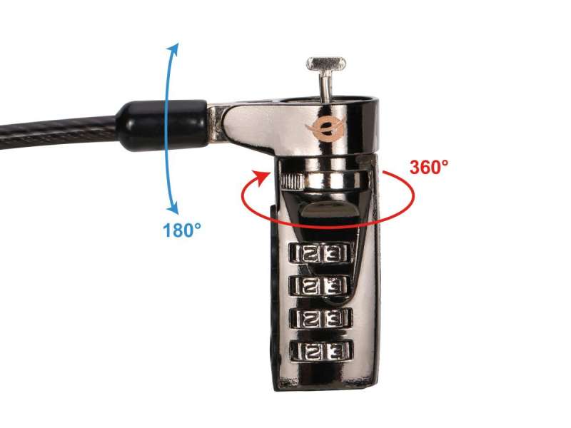 Conceptronic CUSTODIO01BS Combination Laptop Lock 1,8m Black