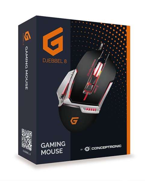 Conceptronic DJEBBEL 8D Gaming mouse Black