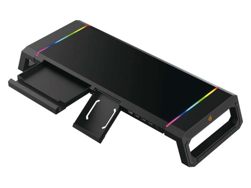 Conceptronic Ergo Gaming Monitor Stand with USB Hub Black