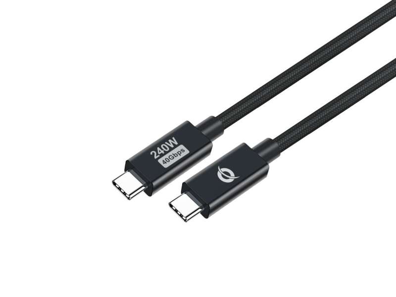 Conceptronic ETTA04B12 USB4.0 Gen3 USB-C-USB-C PD3.1 240W cable 1,2m Black