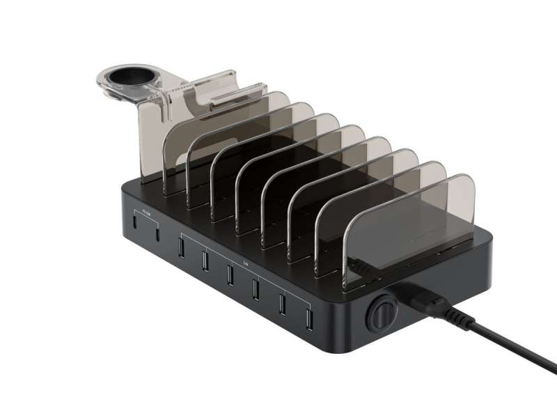 Conceptronic OZUL02B 75W 8-Port USB PD Charging Station