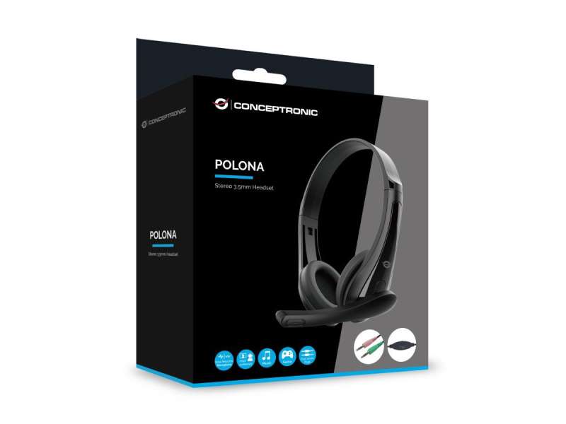 Conceptronic POLONA06B3T Headset Black