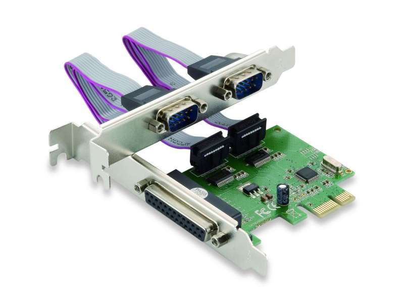 Conceptronic SPC01G 3-Port Serial Parallel PCIe Card, Parallel x 1, Serial x 2