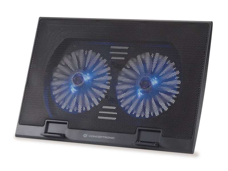 Conceptronic THANA02B 2-Fan Laptop Cooling Pad Black
