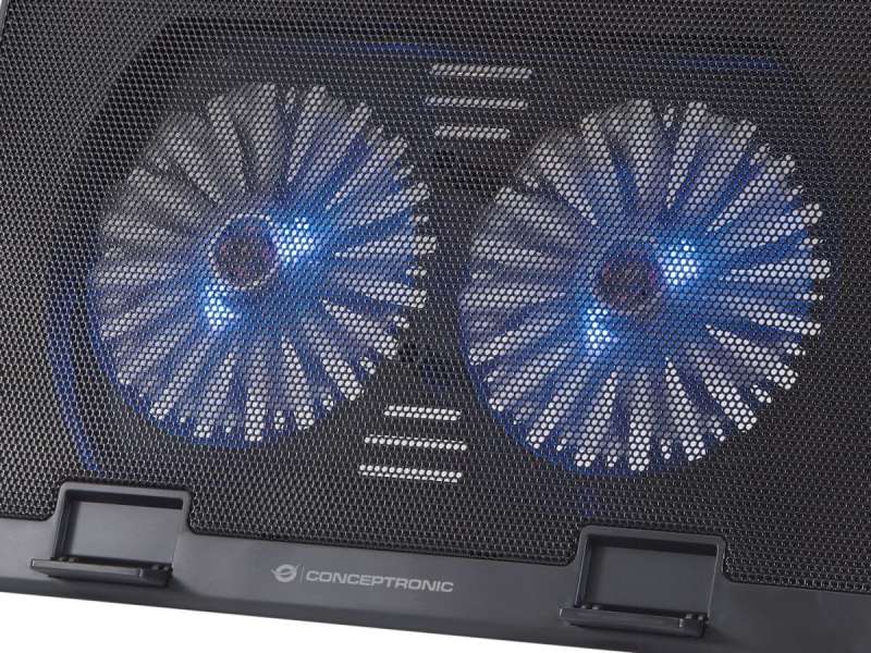Conceptronic THANA02B 2-Fan Laptop Cooling Pad Black