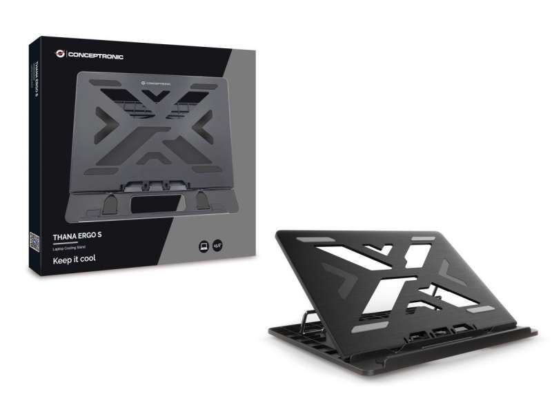 Conceptronic THANA03B ERGO laptop hűtőpad Black