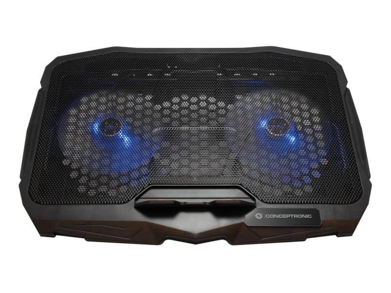 Conceptronic THANA07B ERGO 2 ventilátoros laptop hűtőpad Black