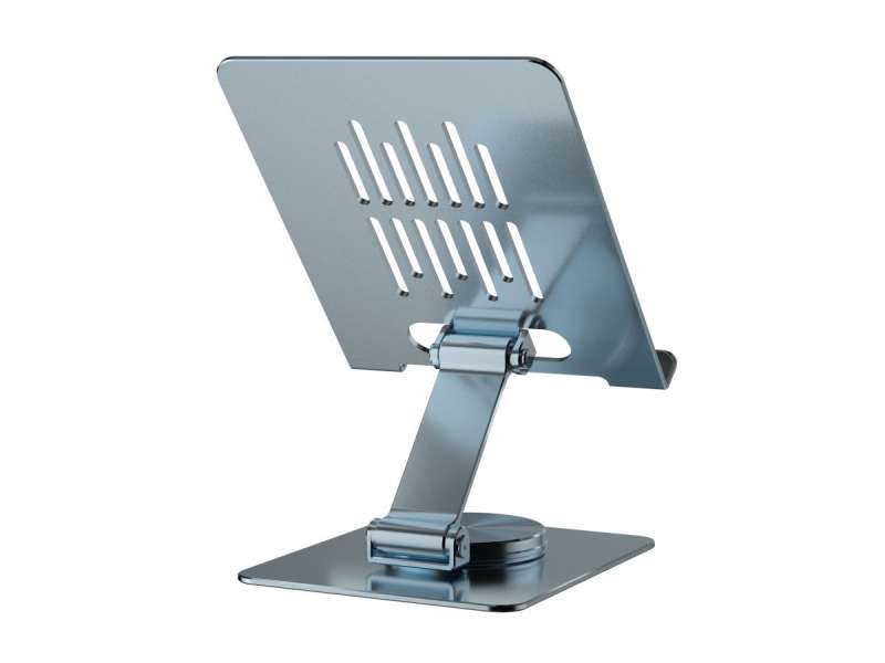 Conceptronic THANA09G Foldable Swivel Tablet Stand 360° Rotating Base Adjustable Height Grey