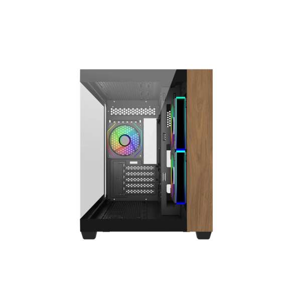 Cooler Master Elite 481 Wood Tempered Glass Black