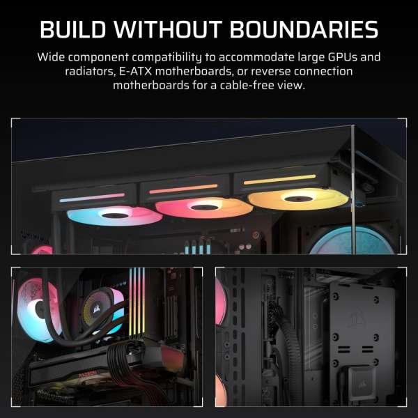 Corsair 3500X LX-R RGB iCUE Link Tempered Glass Black