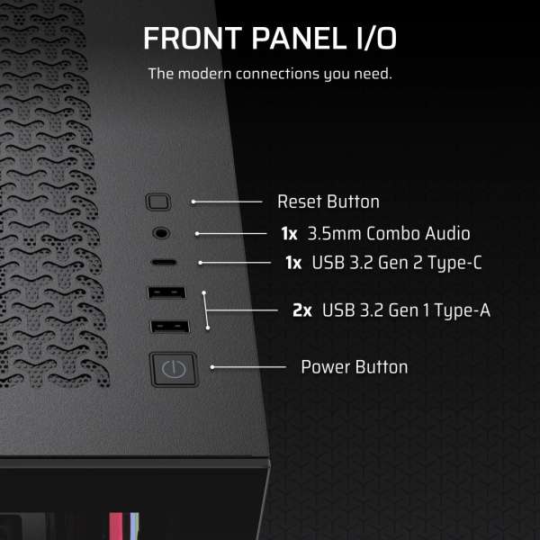 Corsair 3500X LX-R RGB iCUE Link Tempered Glass Black