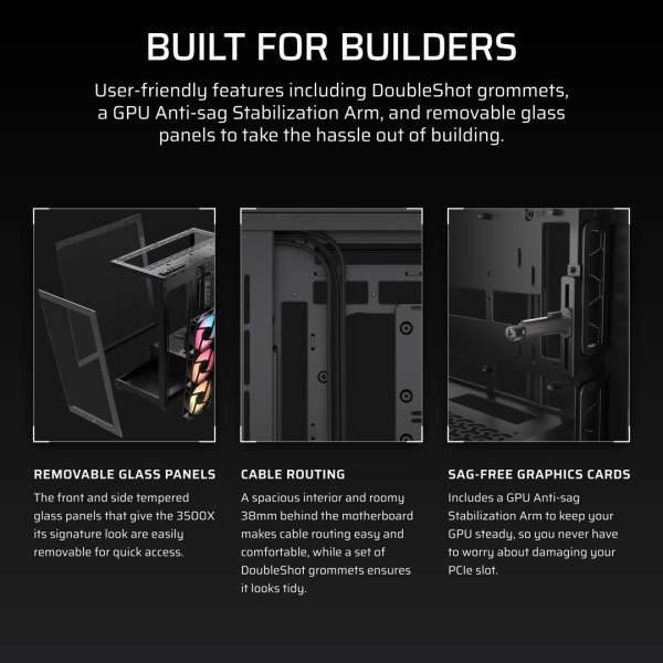 Corsair 3500X RS-R ARGB Tempered Glass Black