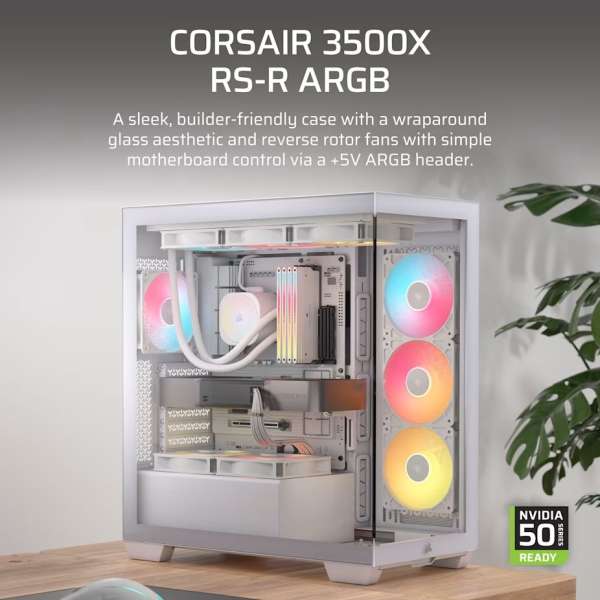 Corsair 3500X RS-R ARGB Tempered Glass White