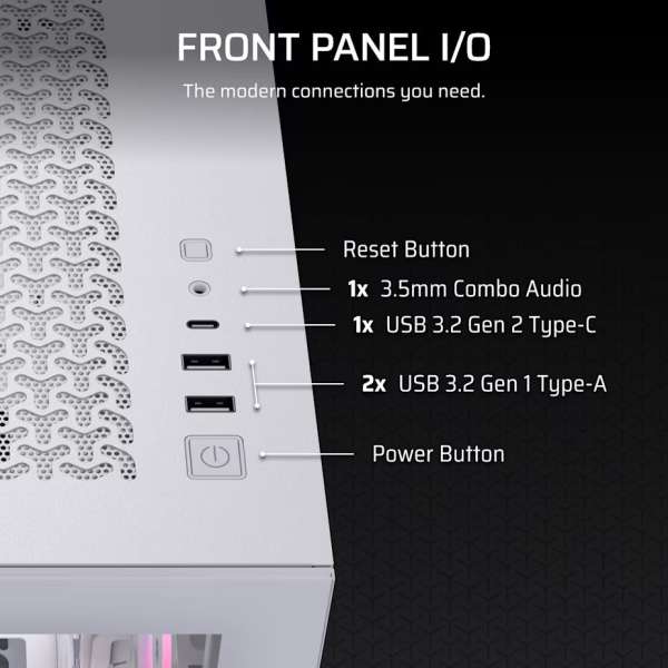 Corsair 3500X RS-R ARGB Tempered Glass White
