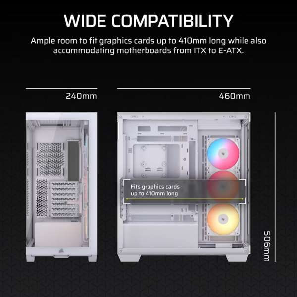 Corsair 3500X RS-R ARGB Tempered Glass White